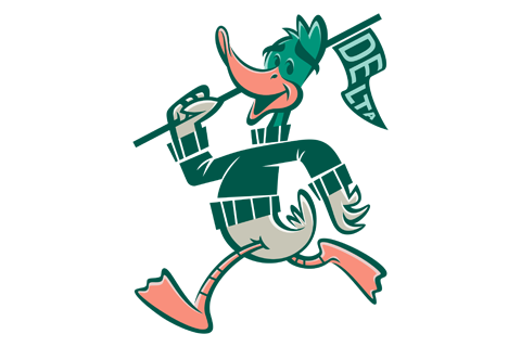 Running Duck with pennant