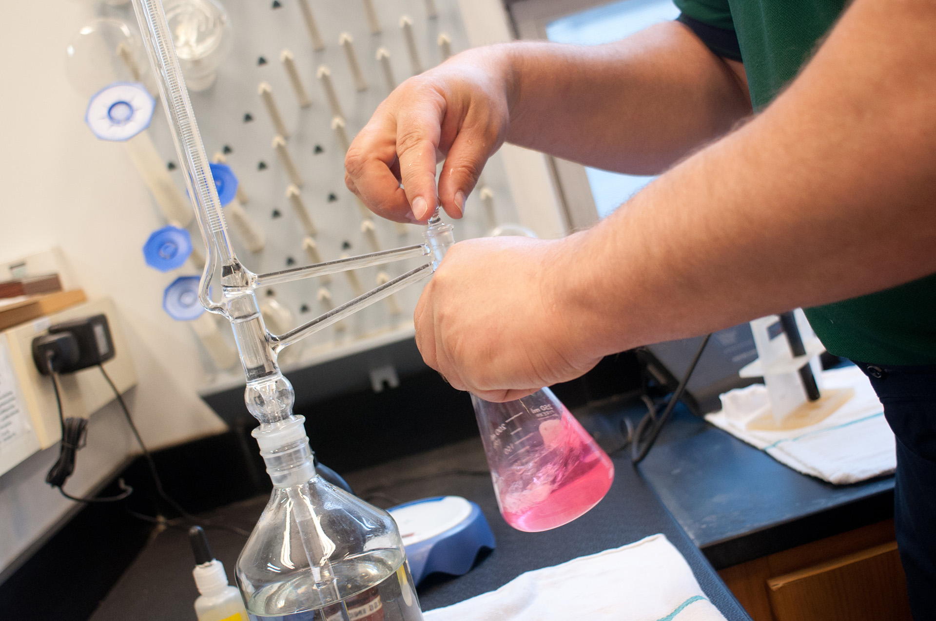 Water tests in laboratory