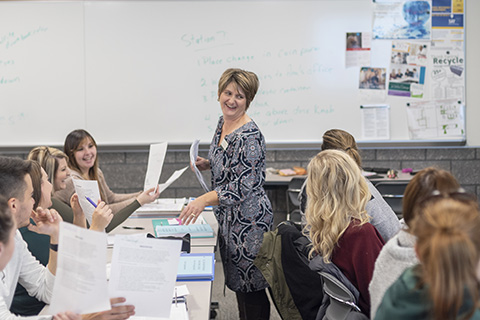 Ann Dore in one of her classes