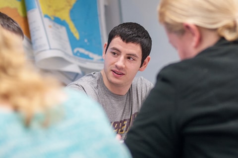 Delta College student in class