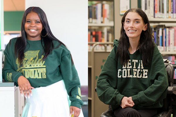 Ericka Newman and Natalie Sika Delta College commencement student speakers