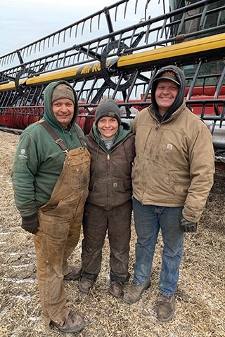 Kelly Ratajczak with her father and brother.