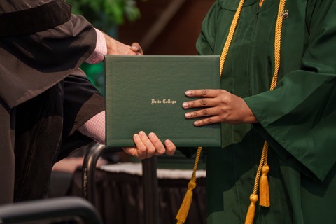 Delta College receives degree from President Gavin.
