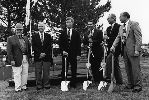 Earl Selby at a Delta groundbreaking ceremony