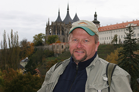 Jacob Vanhouten, professor of biology, in Prague. 