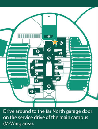 Delta College campus map of M Wing