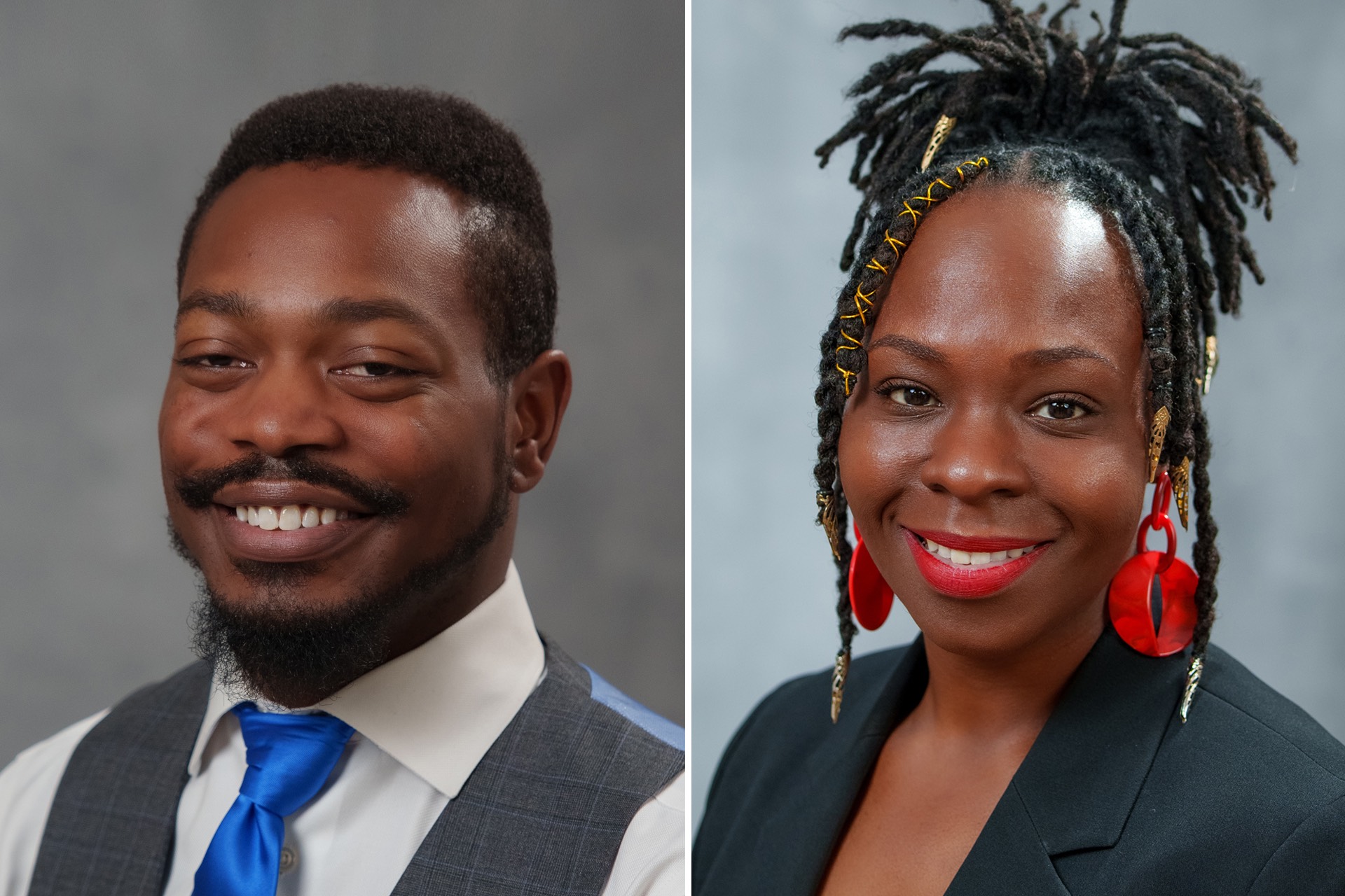 NAACP recipients Brandell Adams and Arshen Baldwin