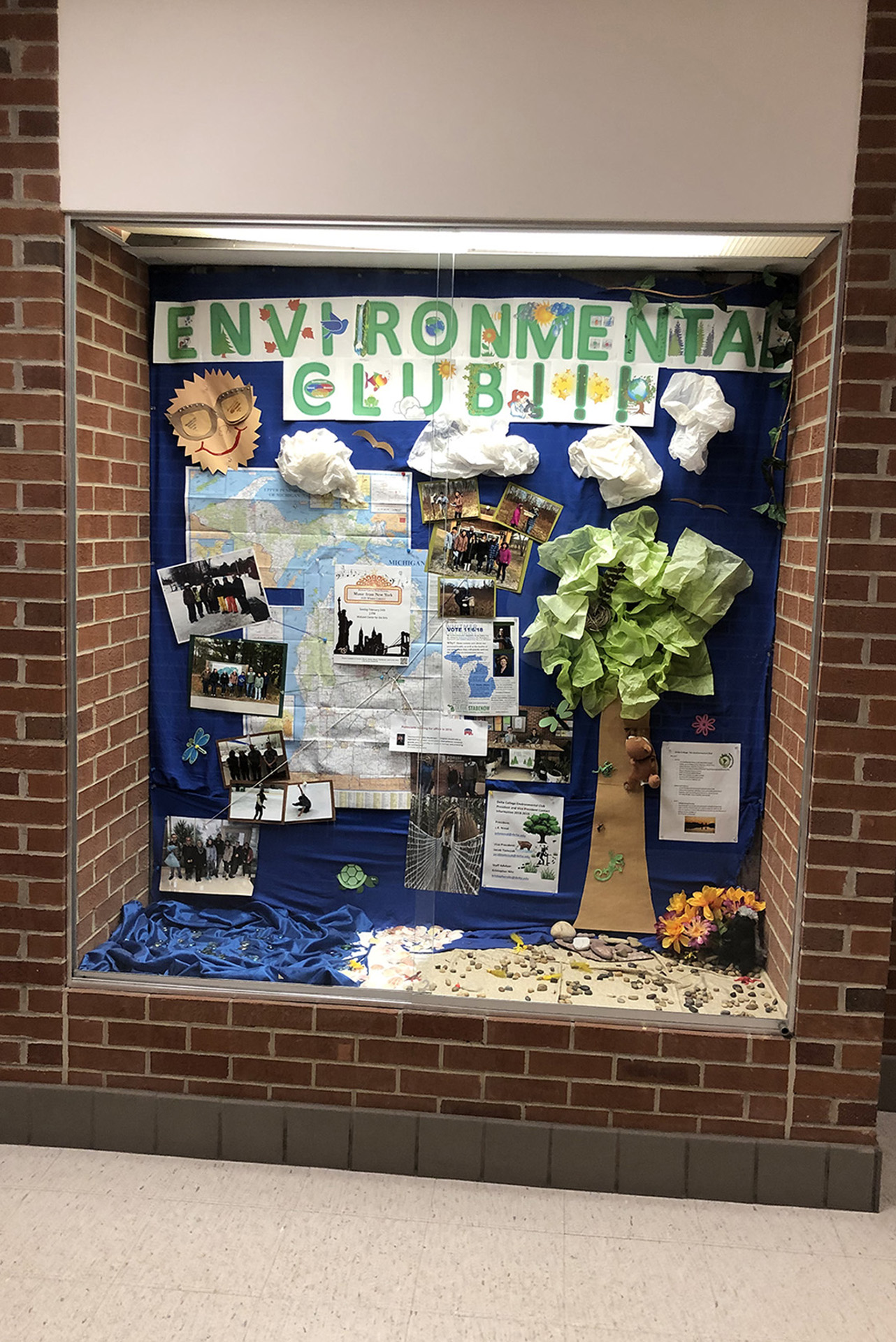 Environmental display in the hallway