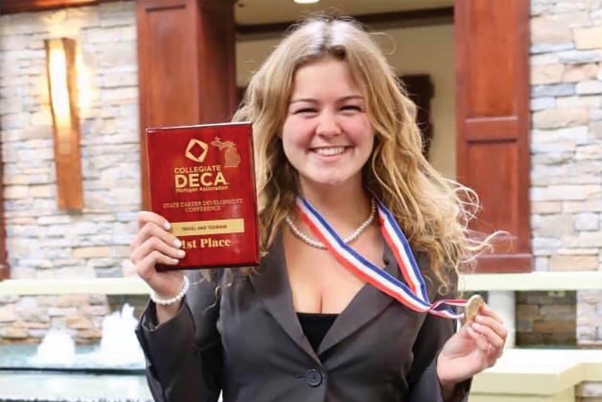 Sydney Hollis at DECA competition