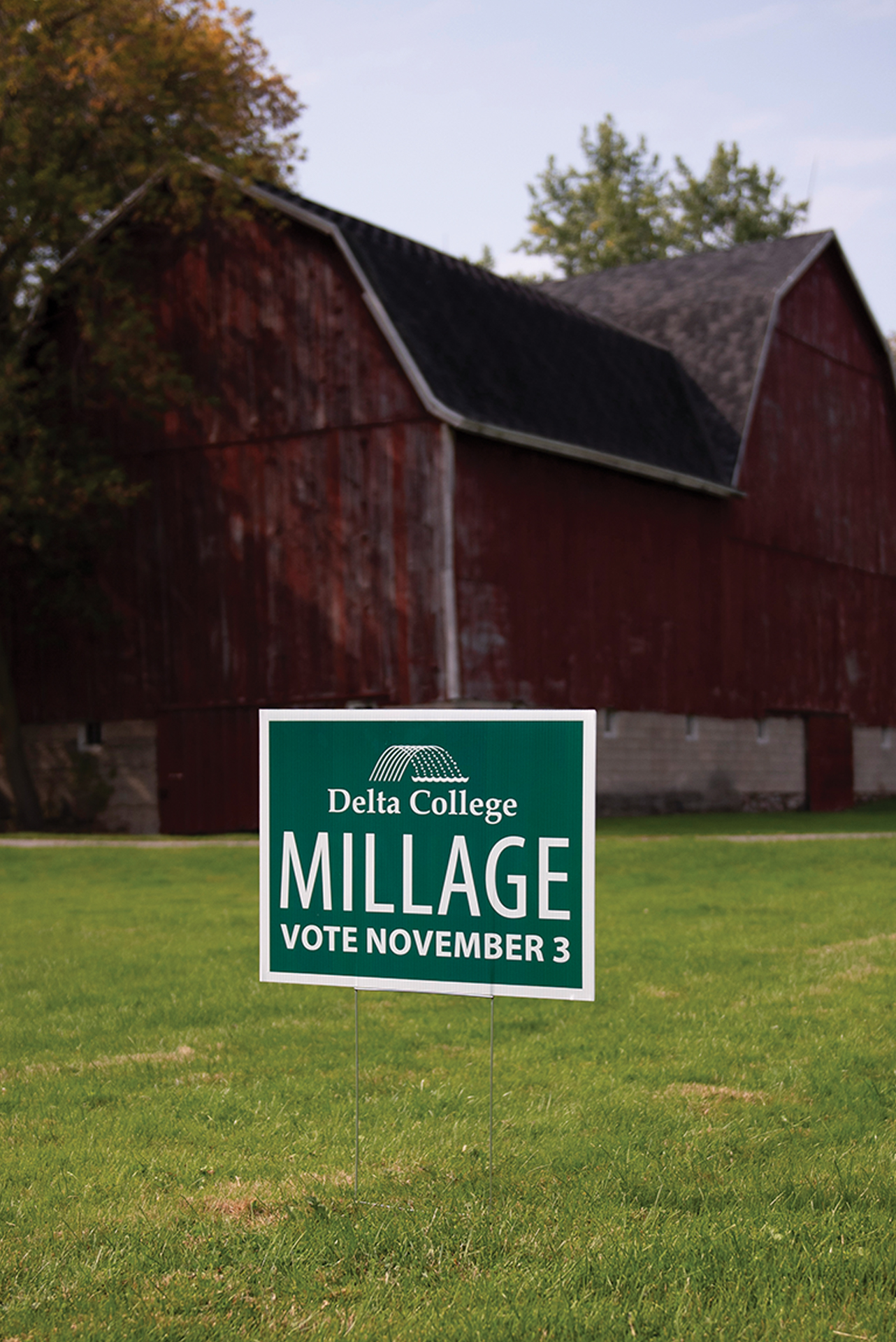 Delta College Millage sign