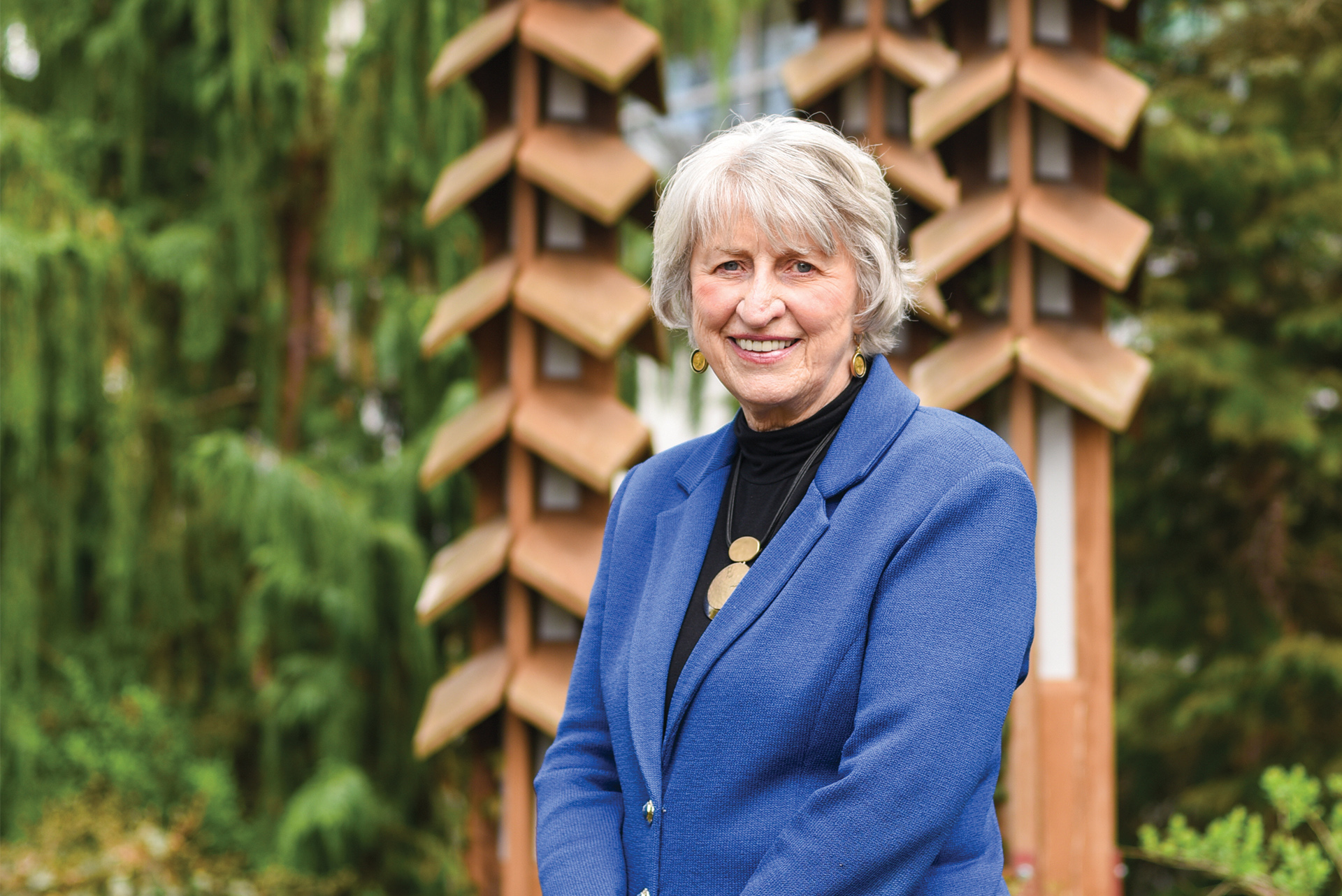 Dr. Jean Goodnow in Courtyard