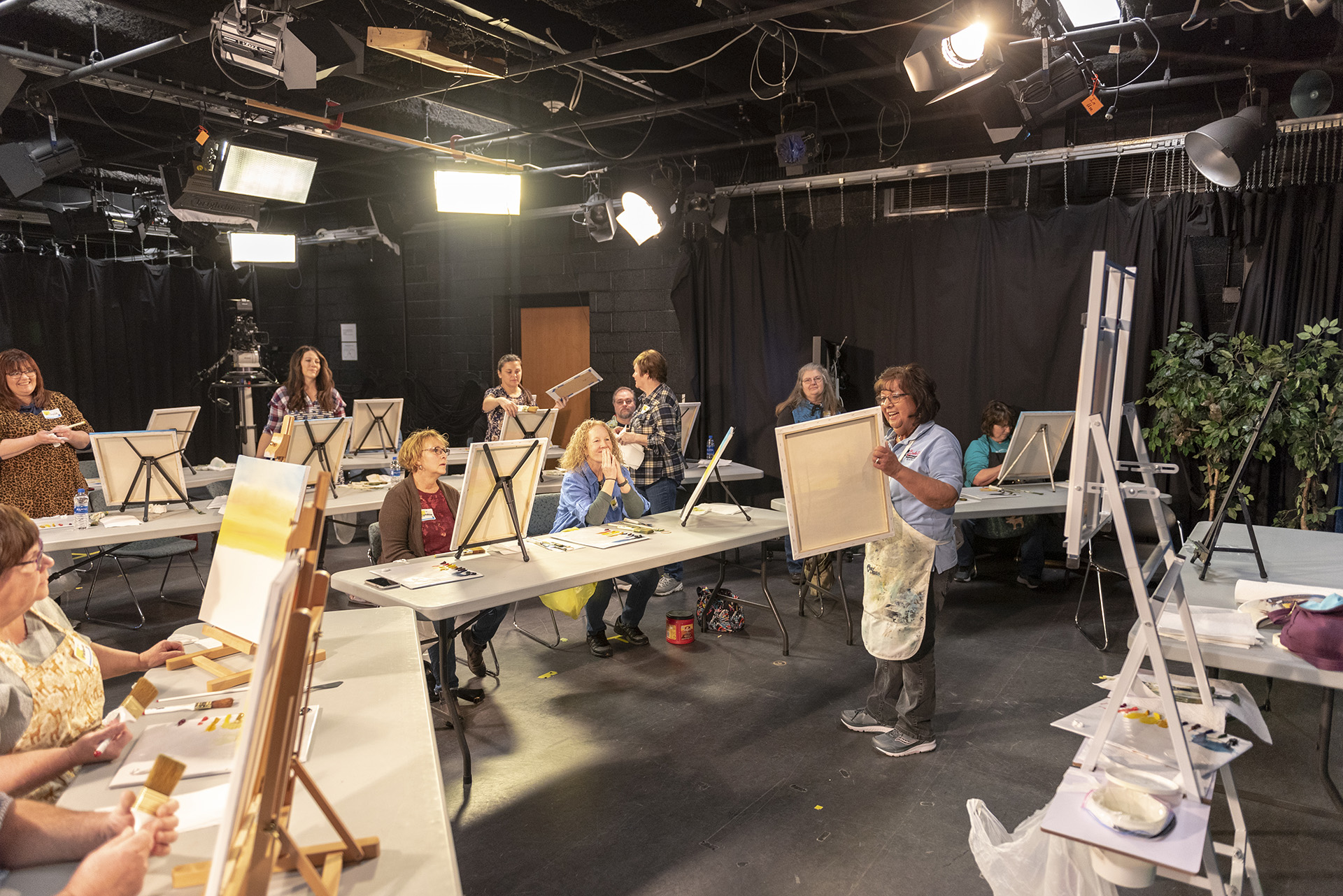 Delta College Public Media hosts many community events, like a Bob Ross painting class.