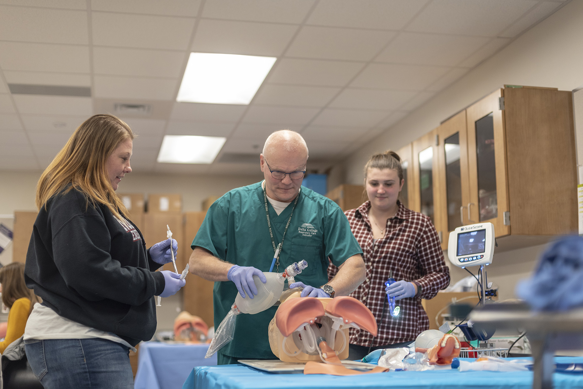 Respiratory care lab.