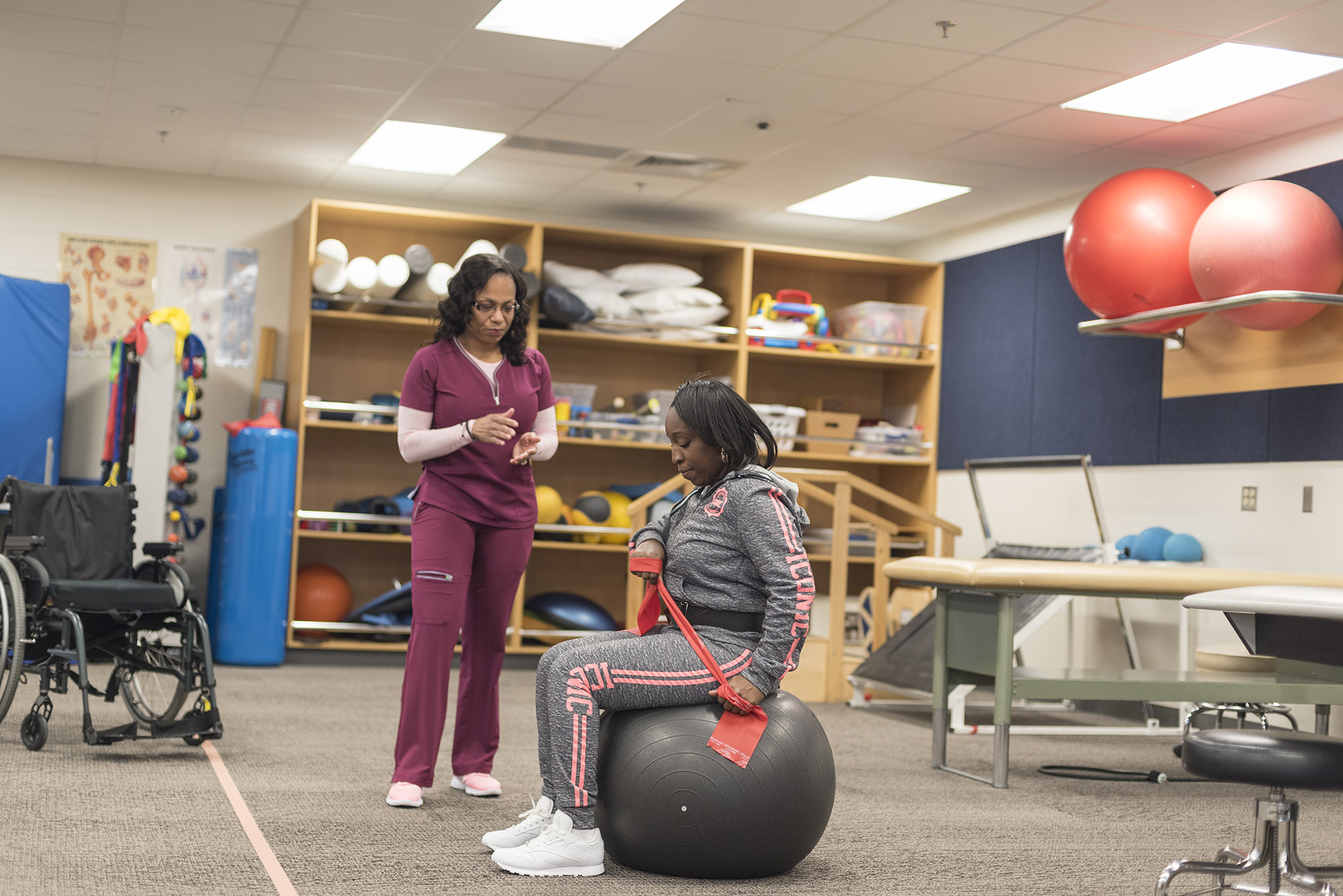 Students in the physical therapist assistant program have their own lab space.