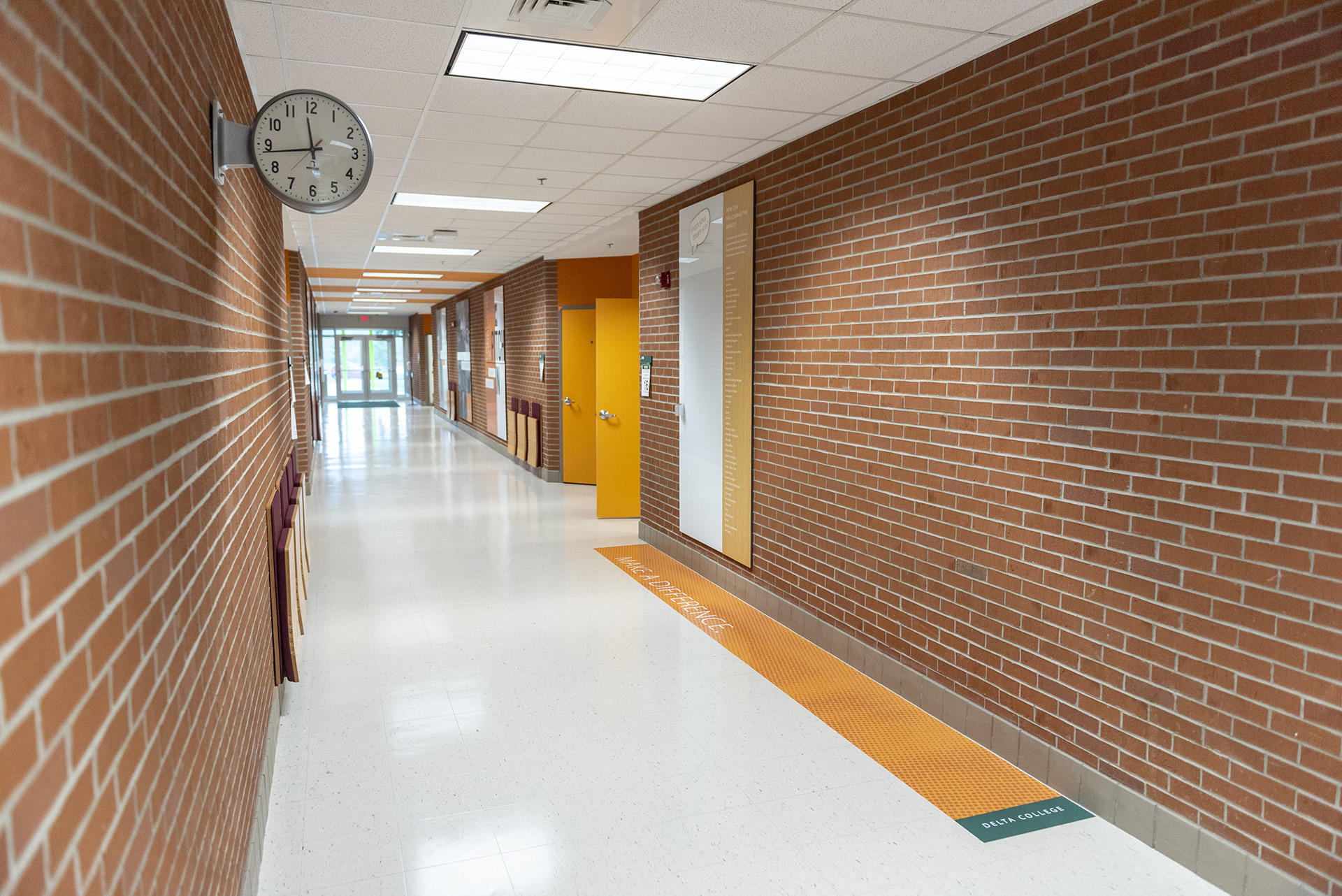 The J Wing houses many history-related classes, as well as Delta's human resources office.