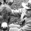 Don Carlyon and EZ, his beloved miniature donkey