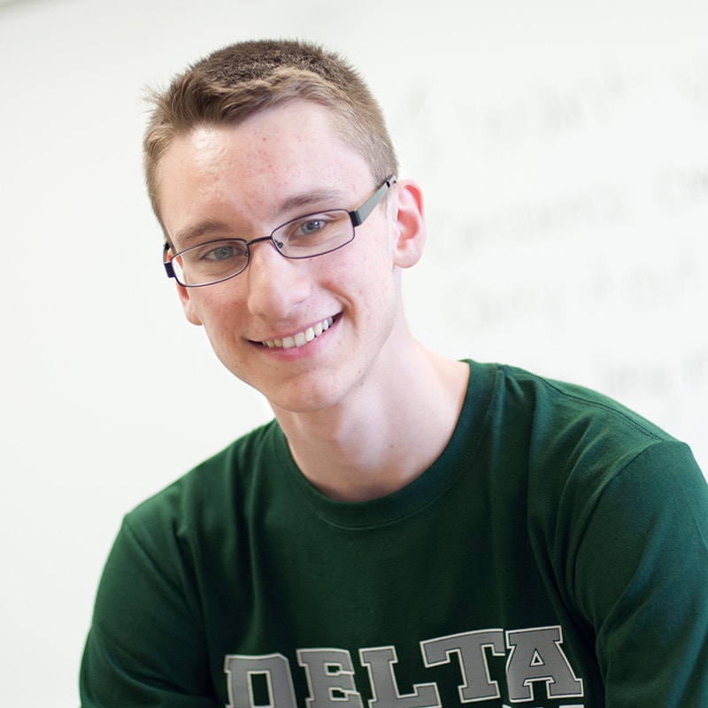 Smiling male student 