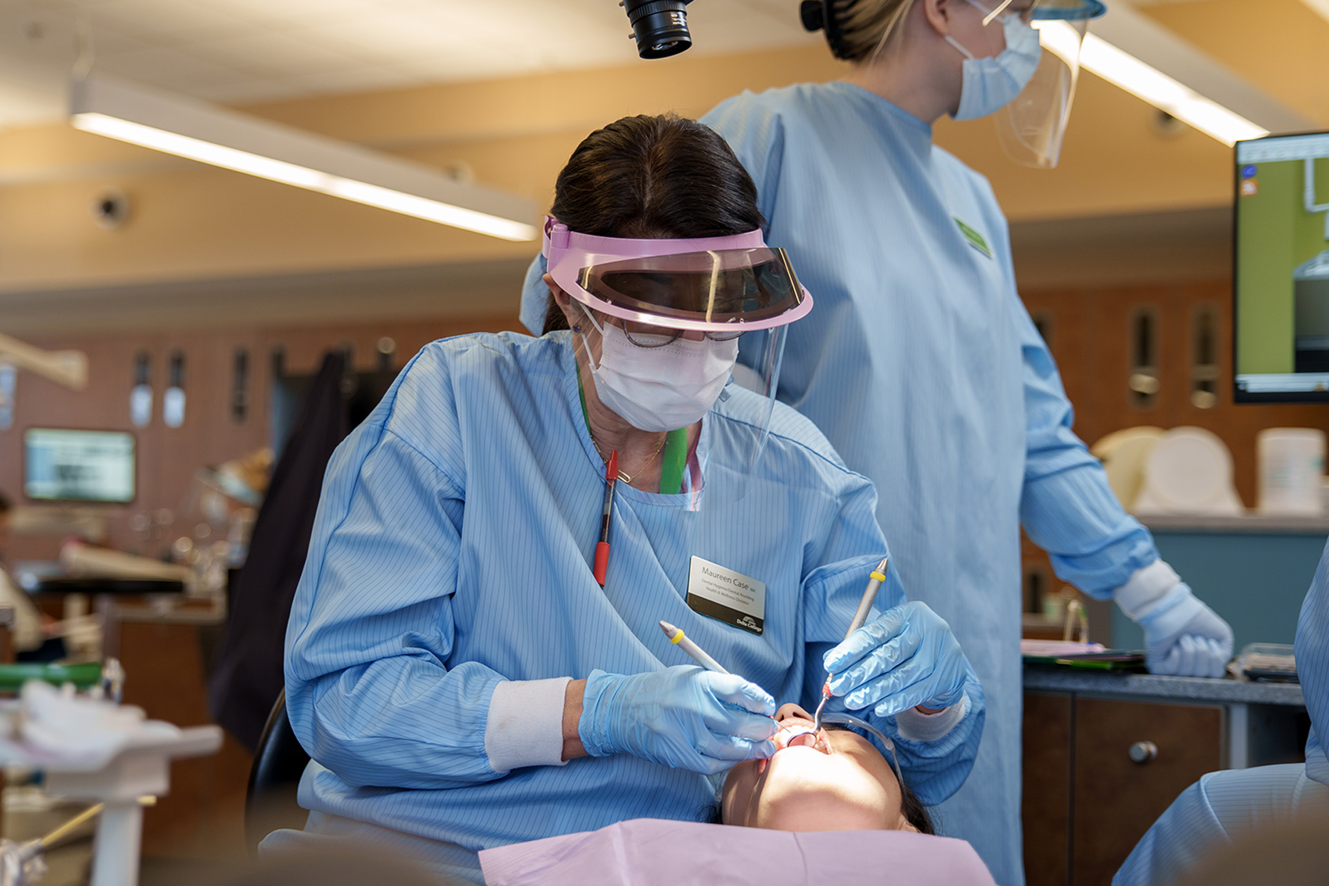 Students working in Dental lab