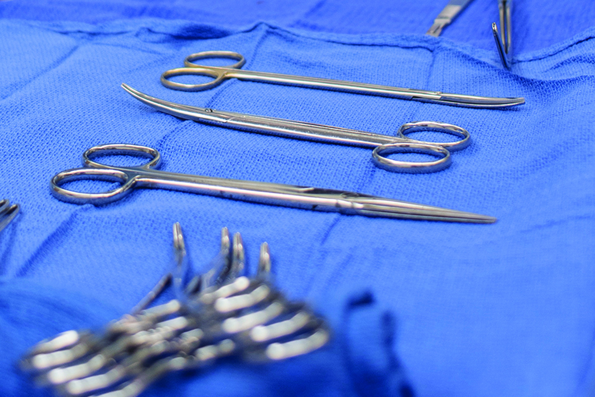 Close up of surgical tools