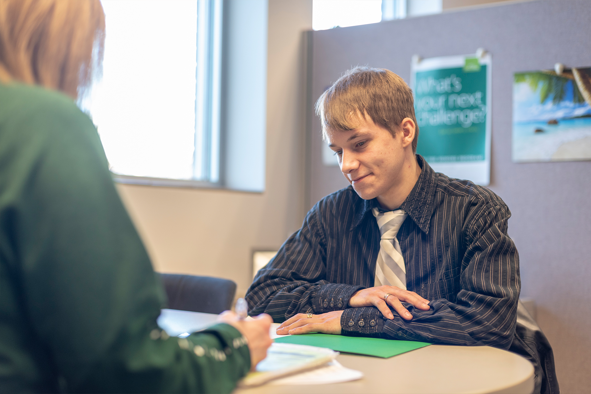 Student with an advisor