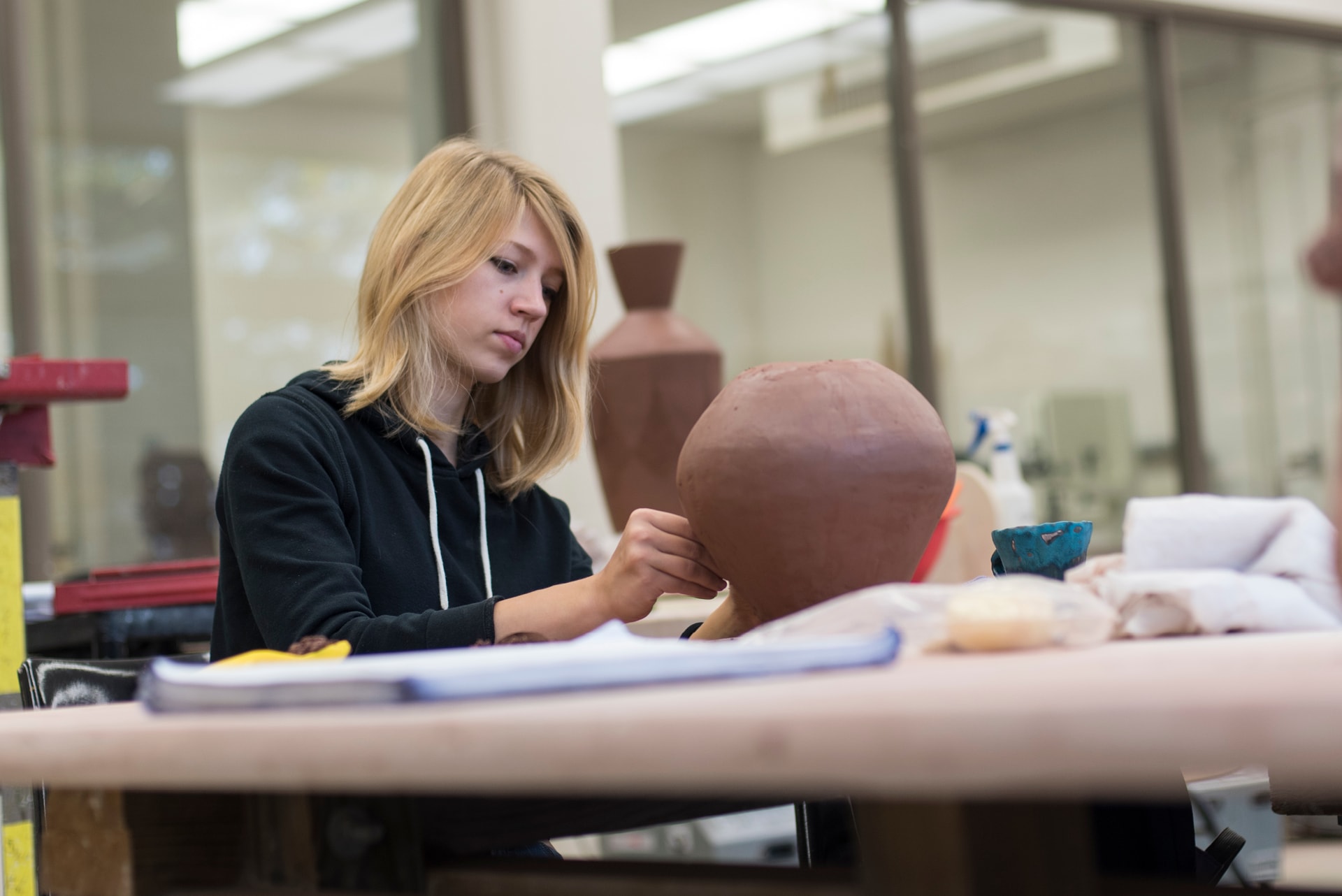 Ceramics Student