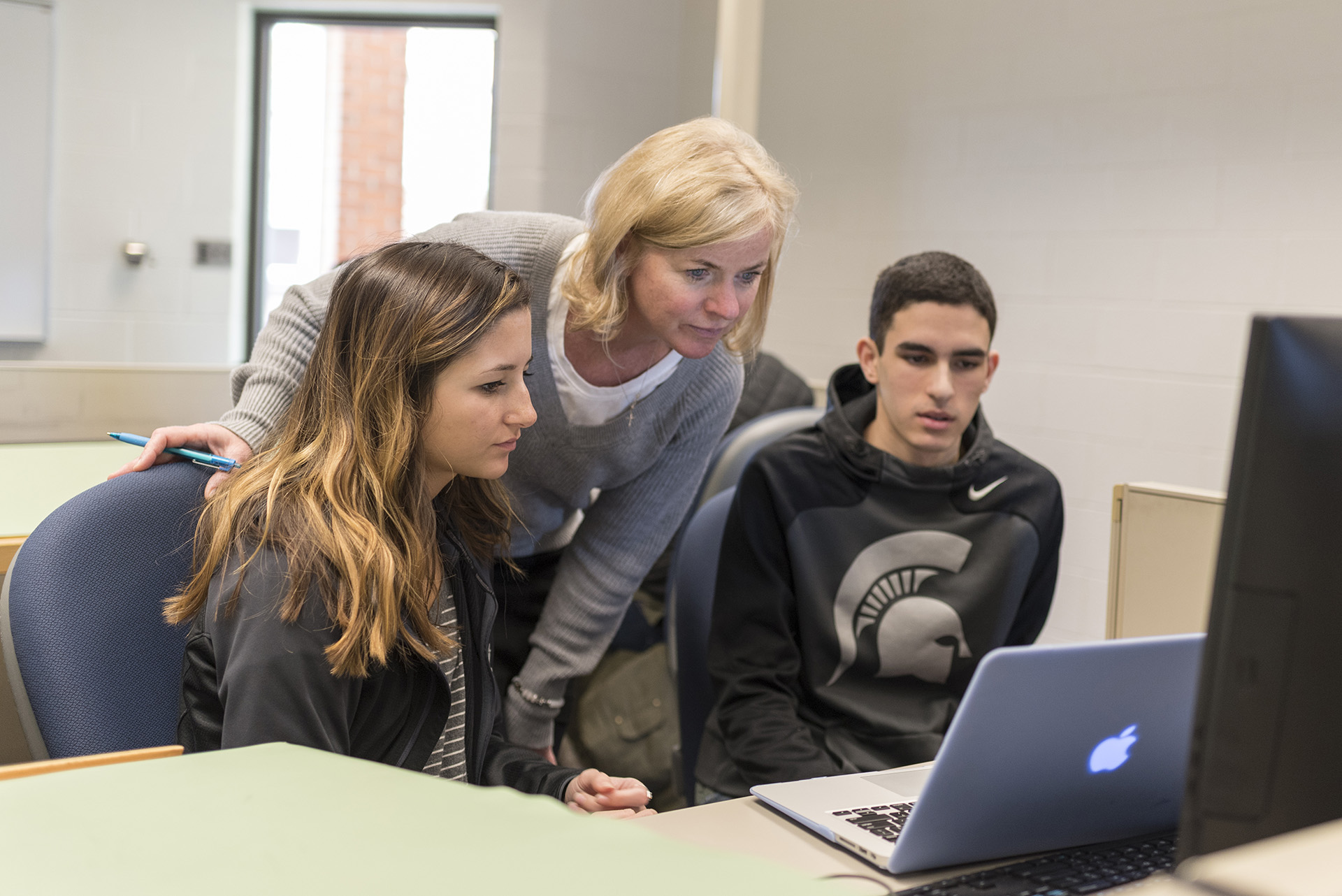 Communication students in class