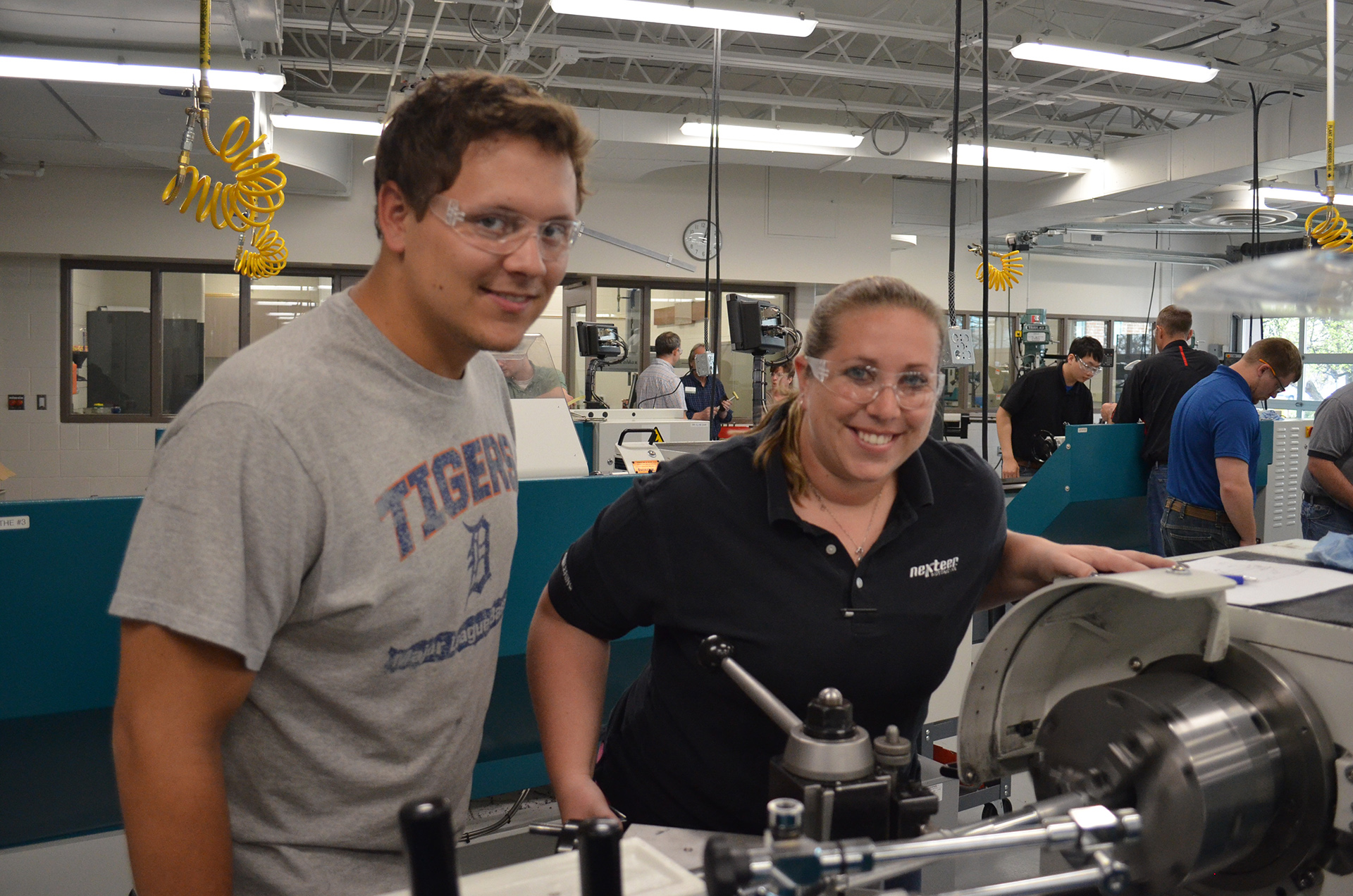 Workforce Strategies clients in the CNC lab