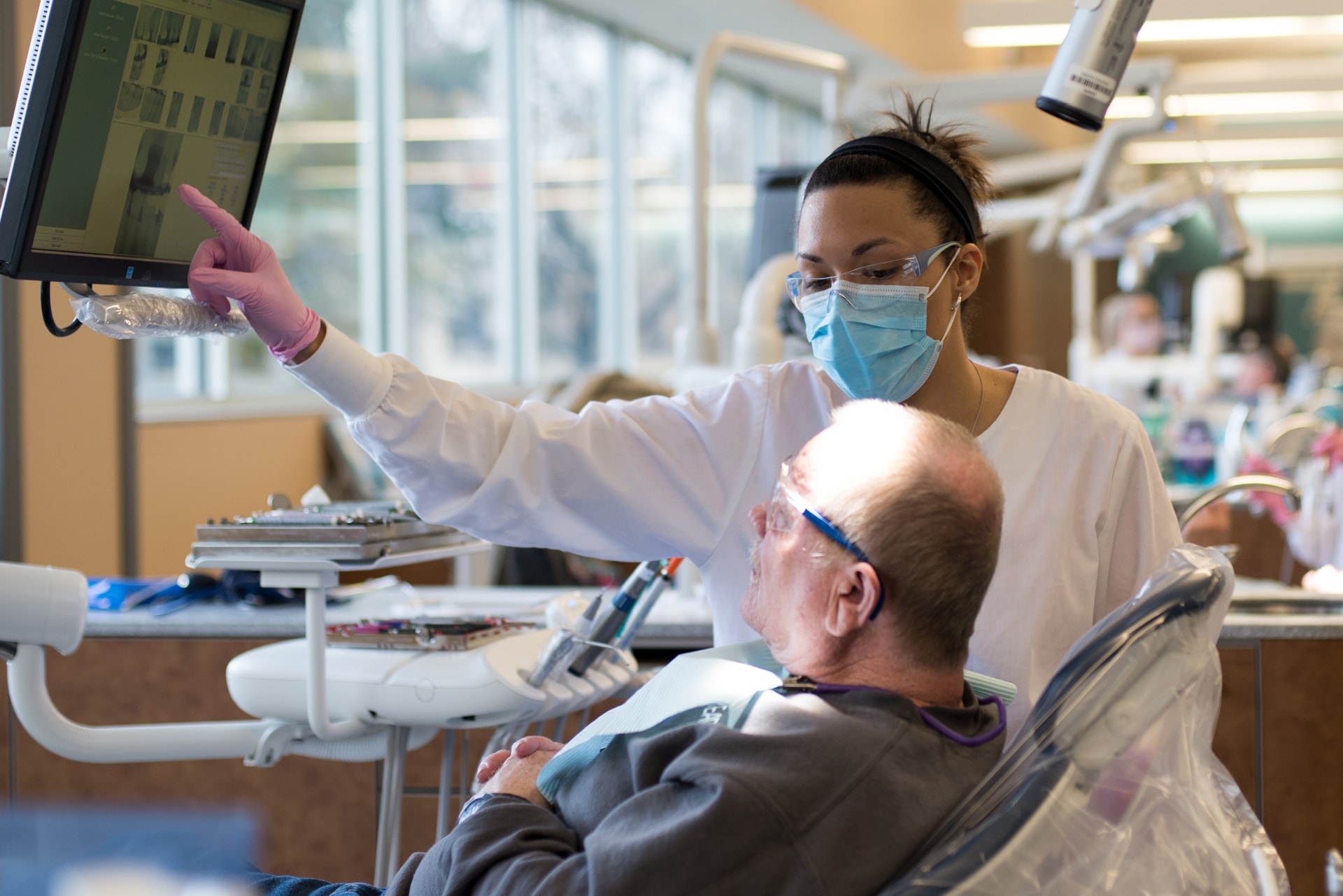 Student working with patient in the Dental Clinic