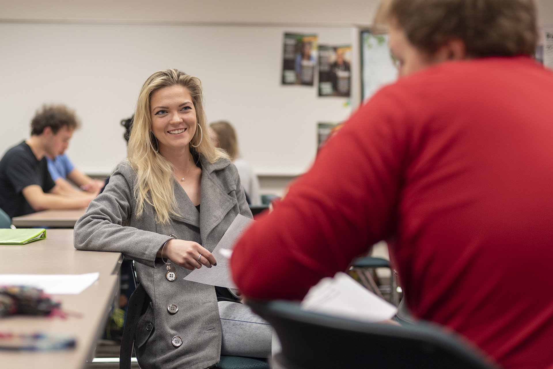 Student in Management class