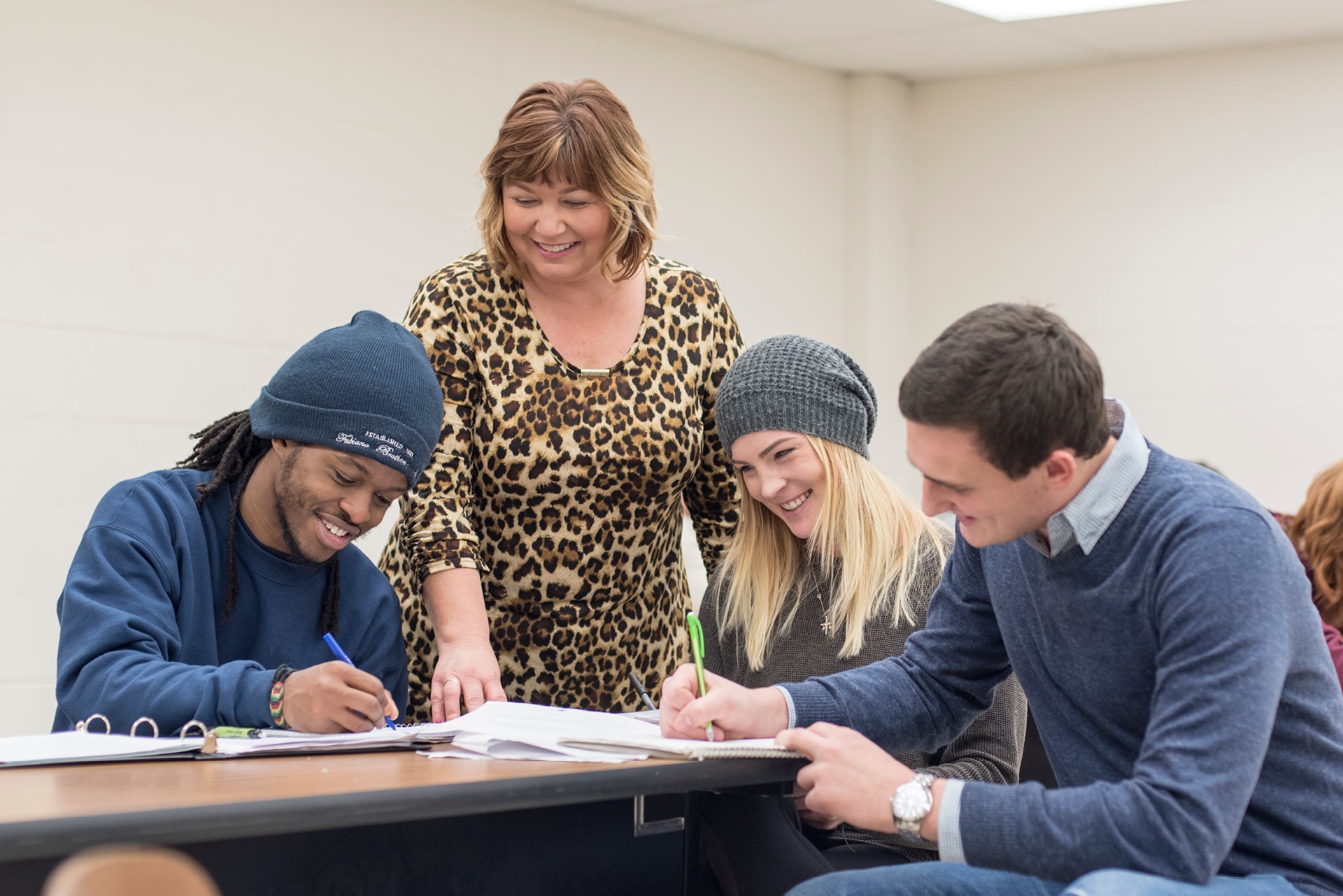 Instructor in class with students.