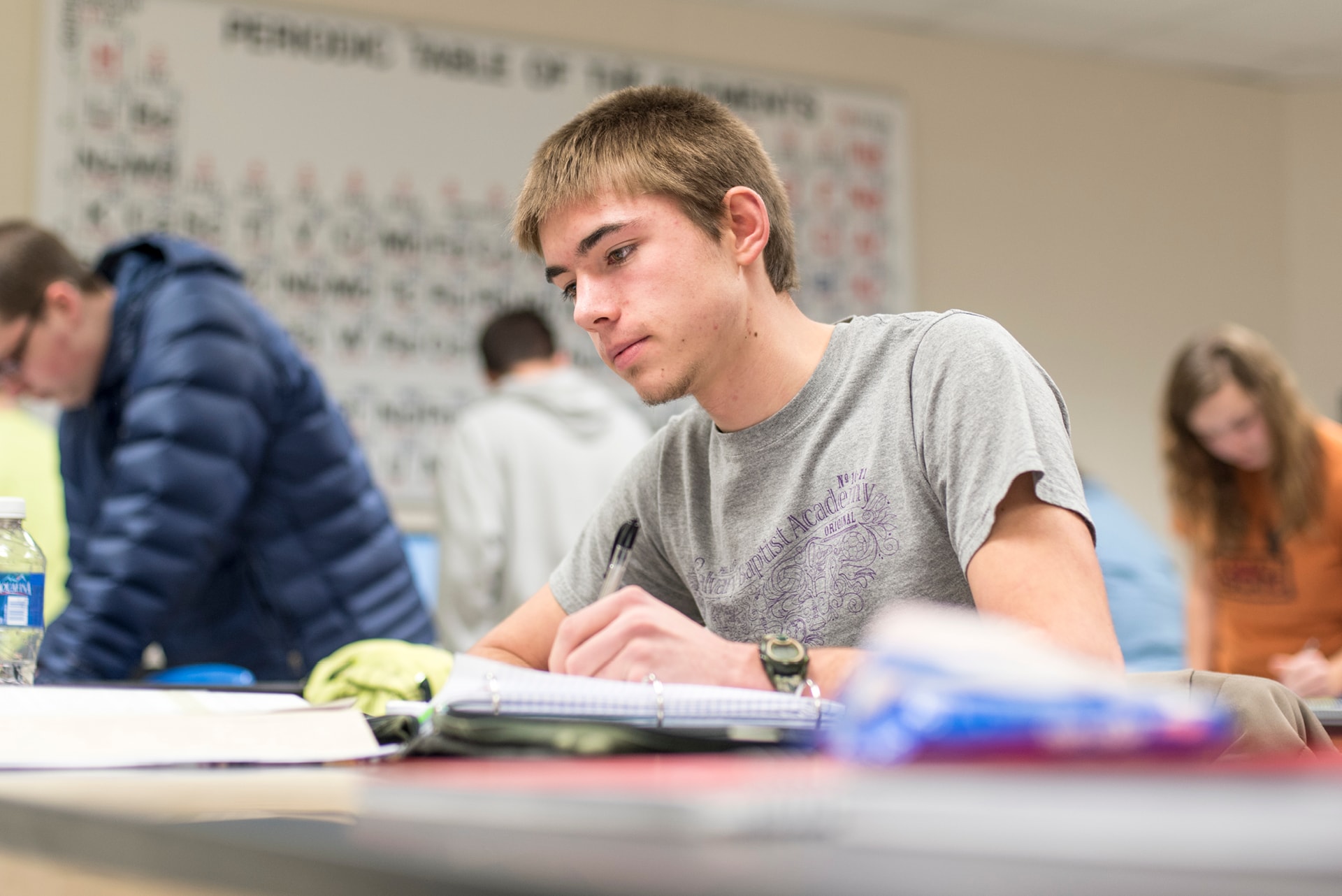 Delta College student in physics class