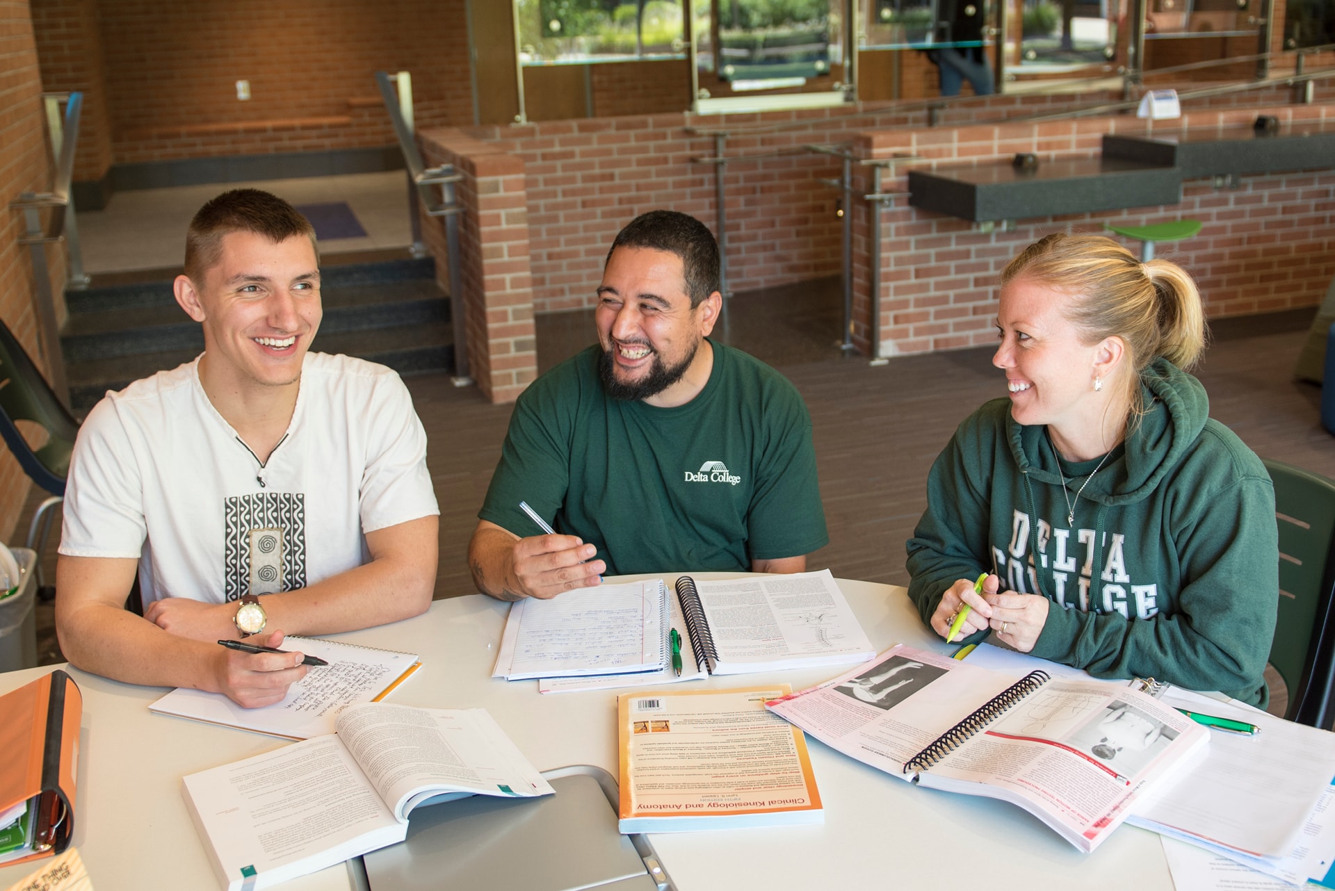 Students studying