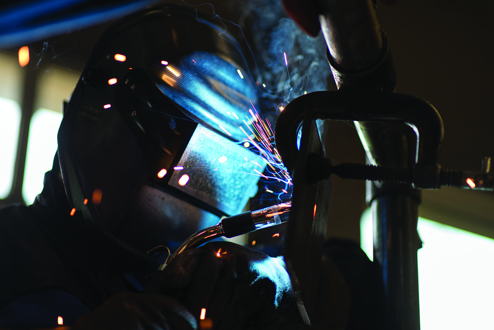 Welding student