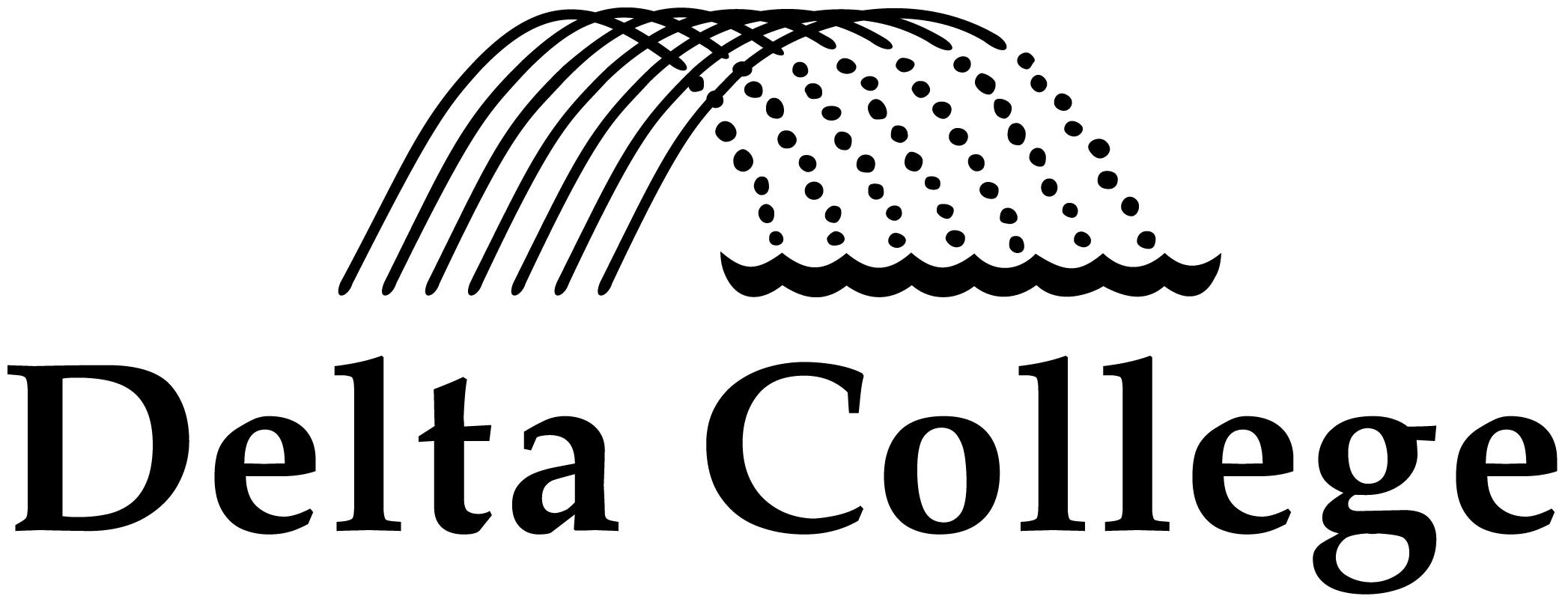 Delta College logo - black