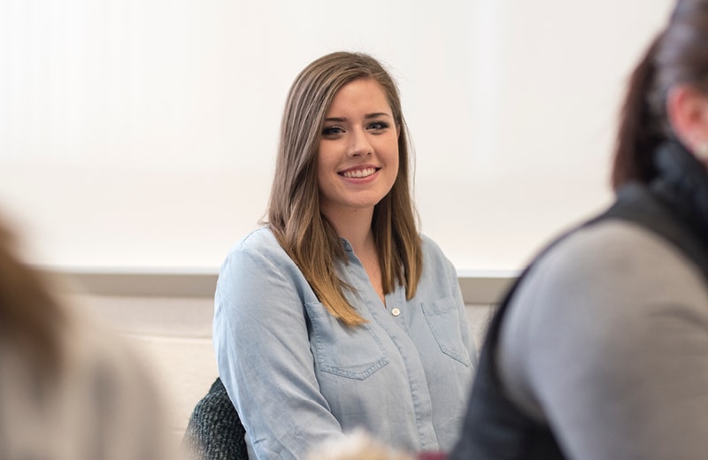 Student in classroom